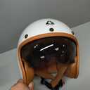 TRIANGLE 3/4 Motorcycle Helmet,Retro Open Face Adults Helmets with Visor,Half Face Moped Helmet for Men & Women,DOT Approved Helmets for Cruiser Scooter(L)