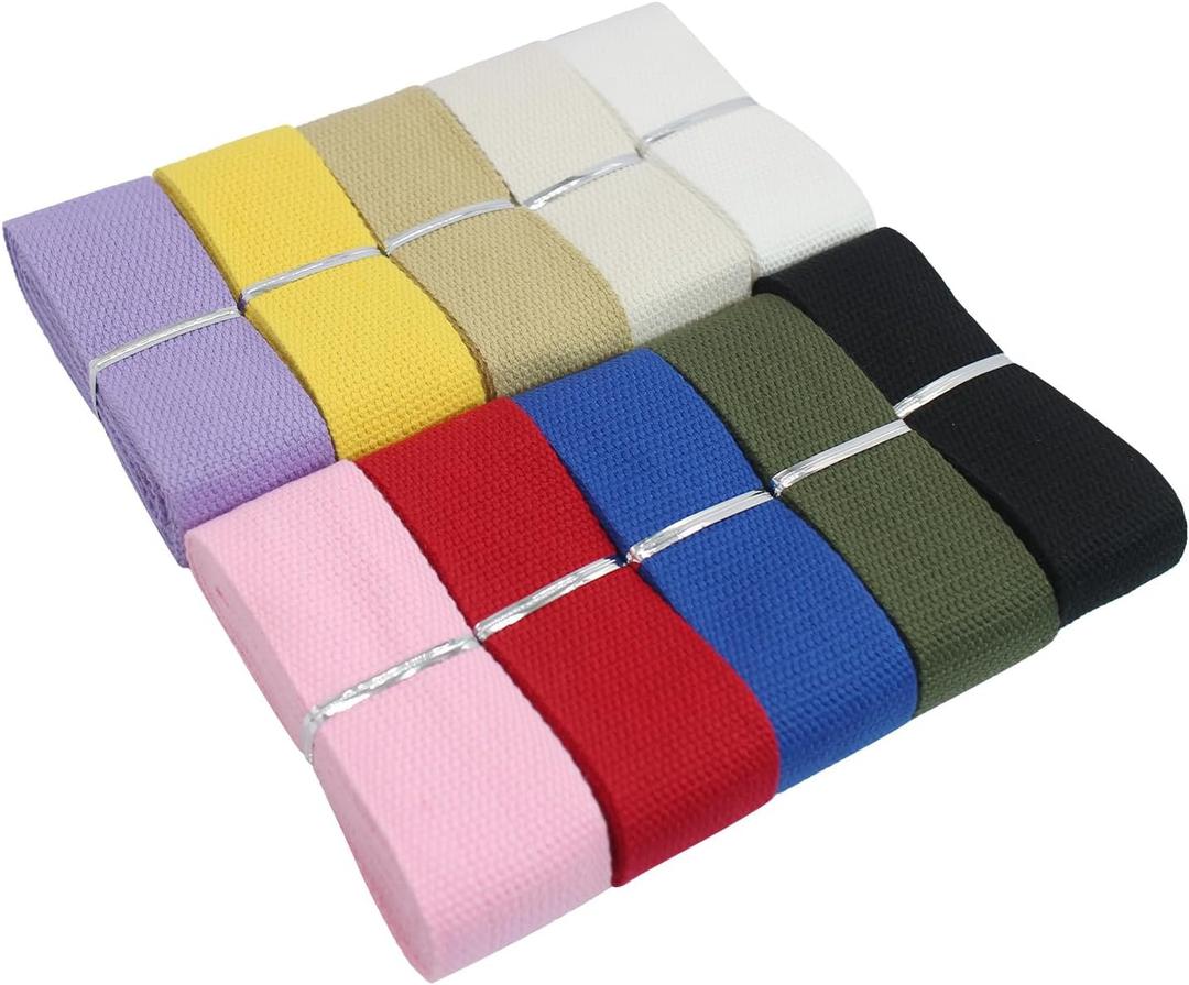 1 1/2 inch Assortment Webbing Strap 20Yards 1.5inch Wide Flat Weave Bag Straps for Cloth Tote Bag, Pet Collars, DIY Projects, Crafts, Sewing,Purse Handle (Assorted Color)