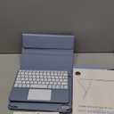 Harvopu Compatible for iPad 11th 10th Generation Case with Keyboard, Folio Cover with Pencil Holder, Multi-Touch Trackpad, 7 Color Backlit, Detachable Keyboard for iPad (A16) 11th/10th Gen (Blue)