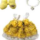 17cm Doll Clothes Set & Outfit Set for 17cm Dolls - Premium Fashion Dresses with Accessories, Luxury Chic Doll Clothing & Style Bundle Flower Yellow