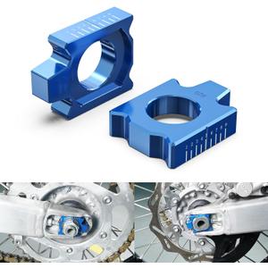 NICECNC Blue Rear Chain Tensioner Adjuster Set Aluminum Compatible with Yamaha YZ250 YZ125 2002-21 YZ250F 2002-08 YZ450F 2003-08 YZ125X 2017-21 YZ250X YZ450FX 2016-21 YZ250FX 2015-21,See fitment