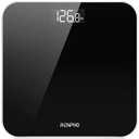 RENPHO Scale for Body Weight, Digital Bathroom Scale with Backlit LED Display, Highly Accurate & Measures Weight up to 400 lb/180kg, Batteries Included, Black-Core 1S (10.2"/260mm)