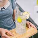 Hobnail Drinking Glasses Vintage Glassware SetVintage Glassware Set (6CLEAR-ADD STRAWS)