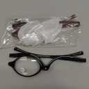 JM 2 Pairs Makeup Reading Glasses Magnifying Flip Down Cosmetic Readers for Women with Spring Hinge +4.0 (Black & Red)