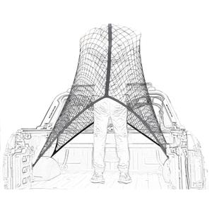 Highly Elastic Cargo Net, Simple Truck Bed Cargo Mesh Organizer, Suitable for Daily Light Loads of Trucks, 4'x4' Stretches to 7'x7' (Single Layer)