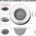Wokdada Bathtub Drain Hair Catcher, Fast Drainage Shower Drain Hair Catcher, Reversible 304 Stainless Steel Drain Protector for Pop-Up and Regular Drains of Bathroom(Patented Product)