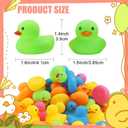50Pcs Mini Rubber Duck Bath Toys, Multicolor Bath Ducks Bulk Float Duck Baby Bath Toy for Shower Birthday Party Favors Gift Classroom Summer Beach Pool Party Games