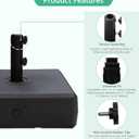 Helios&Hestia 122 lb Heavy Duty Square Plastic Water and Sand Fillable Outdoor Umbrella Base Stand Weight for Patio Market Table Umbrella, Black