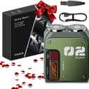 PAXA Mini Electric Shaver for Men,9000Rpm Electric Razor for Men,Magnetic Dual-Head Rotary Pocket Shaver IPX7 Waterproof Wet & Dry for Shaving Face,USB-C Rechargeable for Home,Car,Travel(Green)