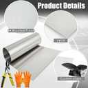 430 Stainless Steel Sheets Metal Set 96 x 48 Inches 24ga Plates Panel #4 Brushed Finish Magnetic Mount Board Includes Steel Plate Plier and Gloves for Crafting Kitchen Office Stove Top Truck Floor