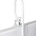 Carex White Bathtub Rail - Grab Bars for Bathroom, Bathtubs & Showers - Side Hand Grip Railing & Support - Shower Handle & Bath Tub Bar Clamps for Seniors & Elderly