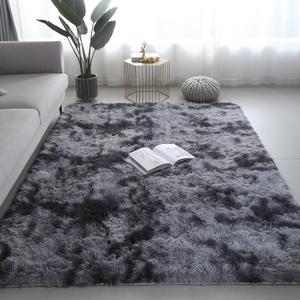 Shag Area Rugs for Bedroom Living Room,8X10 Ultra Soft Fluffy Area Rugs for Dorm, Indoor Carpet Nursery Rugs for Kids Girls Room Home Decor, 8' x 10' (Rectangular), Mottling Black