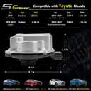 Coolant Electric Water Pump Engine Gasoline for Toyota Camry 2018-2022 Avalon 2019-2022 Highlander RAV4 Prime Sienna Venza L4 2.5L & Lexus ES250 ES300h NX250 NX350h NX450h L4 2.5L Replaces 6032-25010