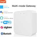Smart Multi-mode Gateway: ZigBee 3.0 & Bluetooth & Mesh Hub, App Remote Control, Intelligent Bridge Wireless Smart Home Gateway Voice Control via Alexa/Google Home (ONLY Surport Tuya Smart Devices)