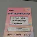 KOALA PAPER Waterproof Paper for Inkjet Printer, 8.5x11 Inch 30 Sheets, Matte White Tear-Resistant Printable Paper, Durable and Quick-Drying