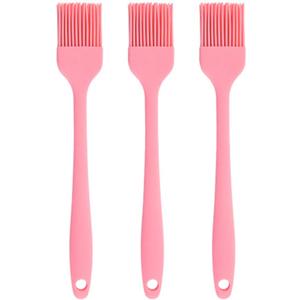 Silicone brush, Oil Brush for BBQ Kitchen Cooking Baking and Grilling(3 PCS,Pink)