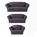 Homrelexa 3-Piece Cover Set, Sofa, Loveseat, and Arm Chair Slipcovers, Form fit Stretch, Wrinkle Free, Furniture Protector, Sofa Covers for Living Room, Polyester Spandex (Dark Grey)