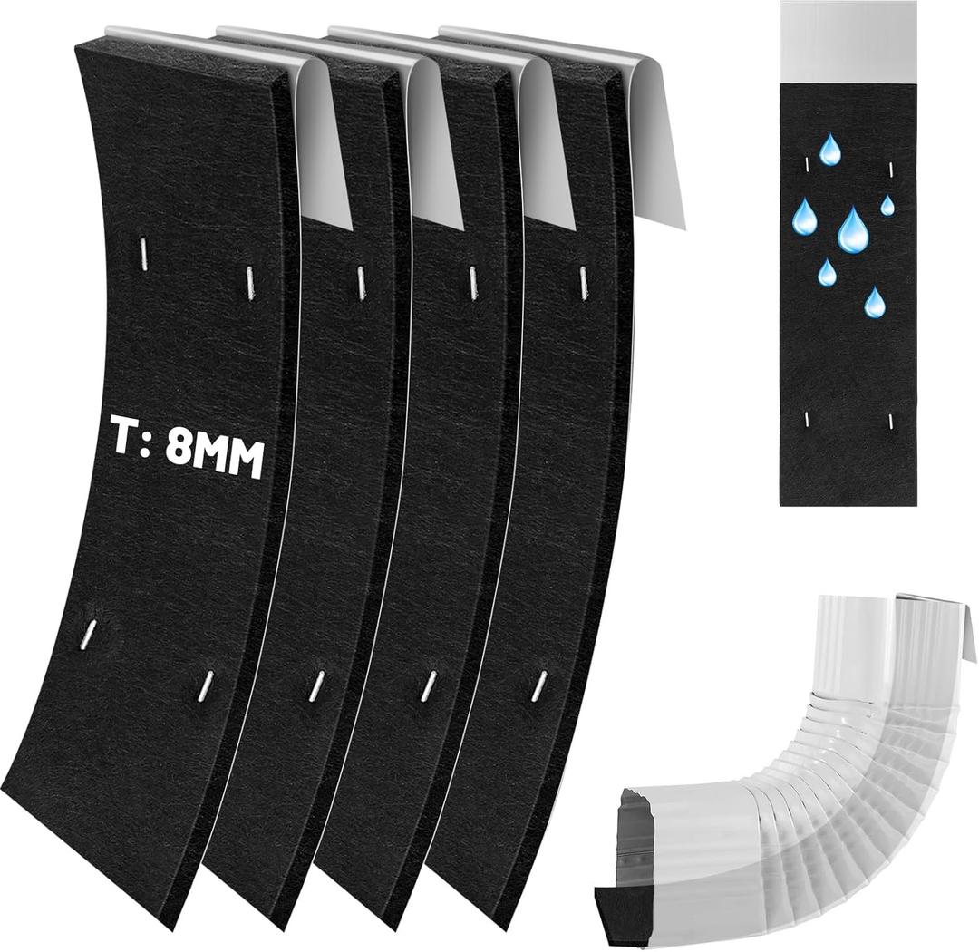 4 Pack Gutter Noise Dampener, 3.5 X 11.8 in Rain Noise Downspout Silencer, Insert Adjustable Downspout Drip Silencer for Outdoor Sound Reducer (3.5 X 11.8)