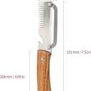 2 x Multifunctional Vegetable Peeler, 3 in 1 Potato Peeler with Wooden Handle, Green Onion Slicer with Bottle Opener Kitchen Tool for Peeling Veggie Fruit Pineapple Pumpkin Papaya Carrrot(2 Pack)