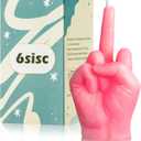 Middle Finger Scented Candle Hot Pink Danish Pastel Room Aesthetic Decor Pine Fragrance Candles Natural Vegan Soy Wax Hand Gesture Aromatherapy Candle for Home Bedroom Decoration Birthday Gifts (Mini)