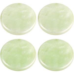 Eyelash Extension Jade Stone Glue Lashes Jade Stone Adhesive Pallet Fake Eye Lash Holder Base,Fake Eye Lash Makeup Tool 2 Inch (Green/4 Packs)