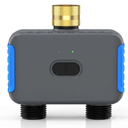 WiFi Sprinkler Timer, 2 Zone Smart Bluetooth Hose Timer, Programmable Automatic Irrigation System with Remote APP, Compatible with Alexa Google, Watering for Outdoor Garden Yard Lawn