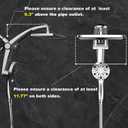 Rain Shower Head with filtered Handheld High Pressure rainfall Shower Heads with Handheld Spray Combo Adjustable one-piece stand daul shower head Built-in Magnetic Docking and Power Jets - Silver