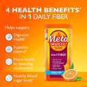 Metamucil, Daily Psyllium Husk Powder Supplement, Sugar-Free Powder, 4-in-1 Fiber for Digestive Health, Orange Flavored Drink, 180 teaspoons