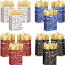 OfficeCastle 12 Pack Birthday Bags with Tissue Paper, 7x4x9 Inches Gift Bags, Paper Bags for Party, Celebration, Birthday