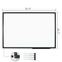 Clarity Dry Erase Board 36.5 x 24.5 Inch, Black Aluminum Frame Wall Mounted Board for Office Home and School