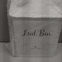 SUBEKYU Magnetic Lint Bin for Laundry Room, Wall Mounted Metal Lint Box Holder Trash Can with Lid for Dryer,Lint Basket for Laundry Room Organization,White