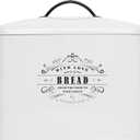 Extra Large White Farmhouse Bread Box for Kitchen Countertop - Holds 2+ Loaves for All Your Bread Storage - Bread Container Counter Organizer to Suit Farmhouse Kitchen Decor, Vintage Kitchen, Rustic