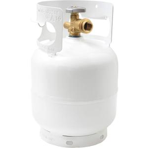 FLAME KING YSN5LB 5 Pound Propane Tank Cylinder, Great For Portable Grills, Fire Pits, Heaters And Overlanding, White
