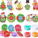 Watersay 32 Pack Christmas Modeling Clay Gifts 3D Ultra Light Air Dry Modeling Clay with Cards and Stickers Party Favors Christmas Exchange Gift Goody Bag Filler