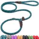 Fida Durable Slip Lead Dog Leash, 6 FT x 1/2" Heavy Duty Loop Comfortable Strong Rope Lead for Large, Medium Dogs, No Pull Pet Training with Highly Reflective, Blue