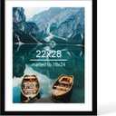 Hongkee 22x28 Frame, Black Wood Style - Display Posters 18 x 24 with Mat or 22x28 without Mat, Wall Mounting Horizontal and Vertical, 1 Pack