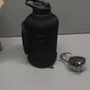 64oz Insulated Water Bottle (Cold for 48 Hrs),BPA Free&Leak Proof,Half Gallon Stainless Steel Water Flask,Water Jug with Straw Spout Lids for Gym,Hiking,Camping,Black Blue