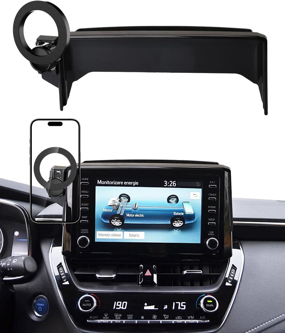 PZK Car Phone Mount for 20192025 2026 Toyota Corolla/Corolla Hatchback Hybrid LE/SE/Corolla Cross 20222025 2026 Accessories 8inch Screen Compatible with Magsafe Car Phone Holder Not Affect Vent