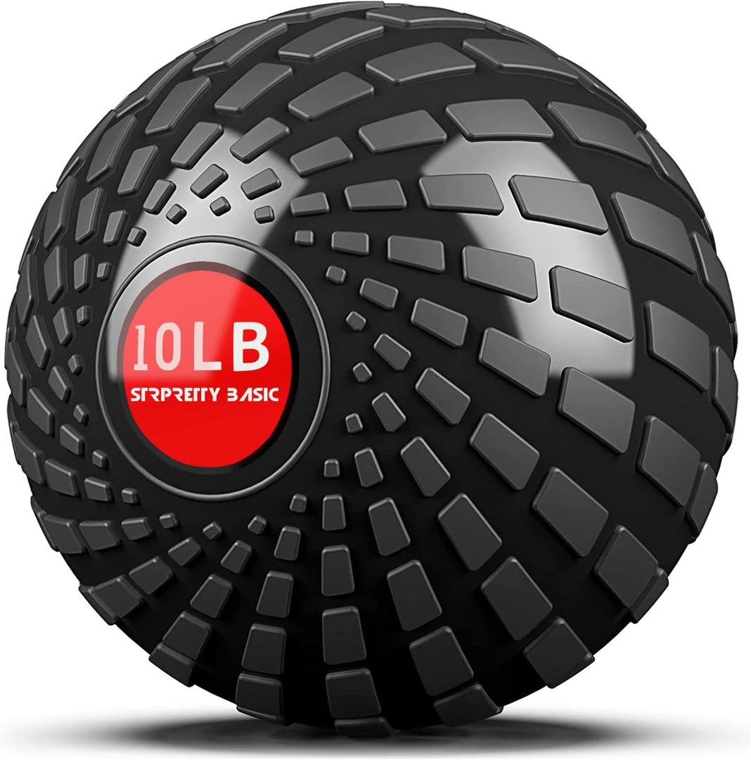 Medicine Ball 10 lbs Slam Ball Weighted Balls for Exercise Strength and Crossfit Workout (Dynamic Black)