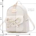 I IHAYNER Girls Bowknot Cute Leather Backpack Mini Backpack Purse for Women