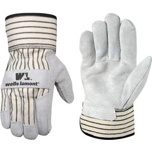 Wells Lamont Men's Heavy Duty Leather Palm Work Gloves with Safety Cuff, X-Large (4000XL)