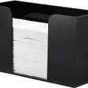 Sumnacon Folded Paper Towel Holder, Acrylic Countertop Paper Towels Dispenser for Bathroom Toilet Kitchen Restaurant, Black Modern Napkin Holder Organizer for Multifold C-Fold, Trifold Hand Towels