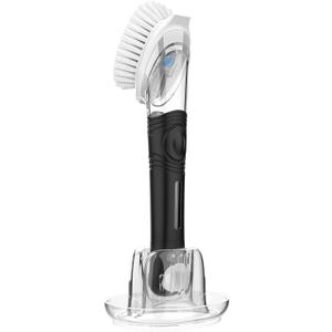 MR.SIGA Soap Dispensing Dish Brush Storage Set, Kitchen Brush with Holder for Pot Pan Sink Cleaning