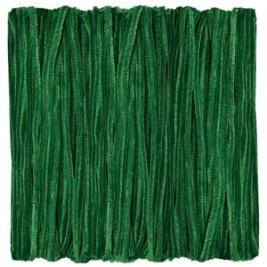 Pipe Cleaners 100 Pieces Chenille Stems Dark Green for DIY Art Decorations Creative Craft (6 mm x 12 Inch)