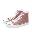 Iarus High Top Sneakers for Women White Canvas Comfortable Shoes for Women Walking Casual Sneakers Tennis Shoes（Magenta07）