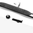 PM PERFORMOTOR 37x4 Inches Oval 2 Inches Receiver Stainless Steel Trailer Towing Tailgate Hitch Step Bar Chrome