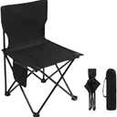 Camping Chair Folding Portable Chair for Adults, Lightweight 2.3 Lb, 330 Lb Capacity, Side Pocket, 1-Second Setup, with Carry Bag, Black (1), 28.3 x 16.5 x 14.2 inches