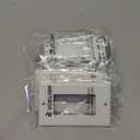 VCE Brush Wall Plate Cable Pass Through with Bracket, Decorator Cover for Low Voltage Cables - White, 2-Pack