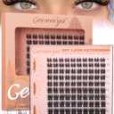 Geeneiya Wispy Lash Clusters, 9-16MM Natural Eyelash Clusters, DIY Cluster Eyelash Extensions, C Curl Lashes Clusters for Beginners