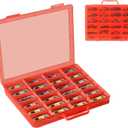 Toy Storage Organizer Case for Hot Wheels Car, for Matchbox Cars, for Mini Toys, for Small Dolls. Carrying Box Container Carrier with 24 Compartments (Box Only) (Red)